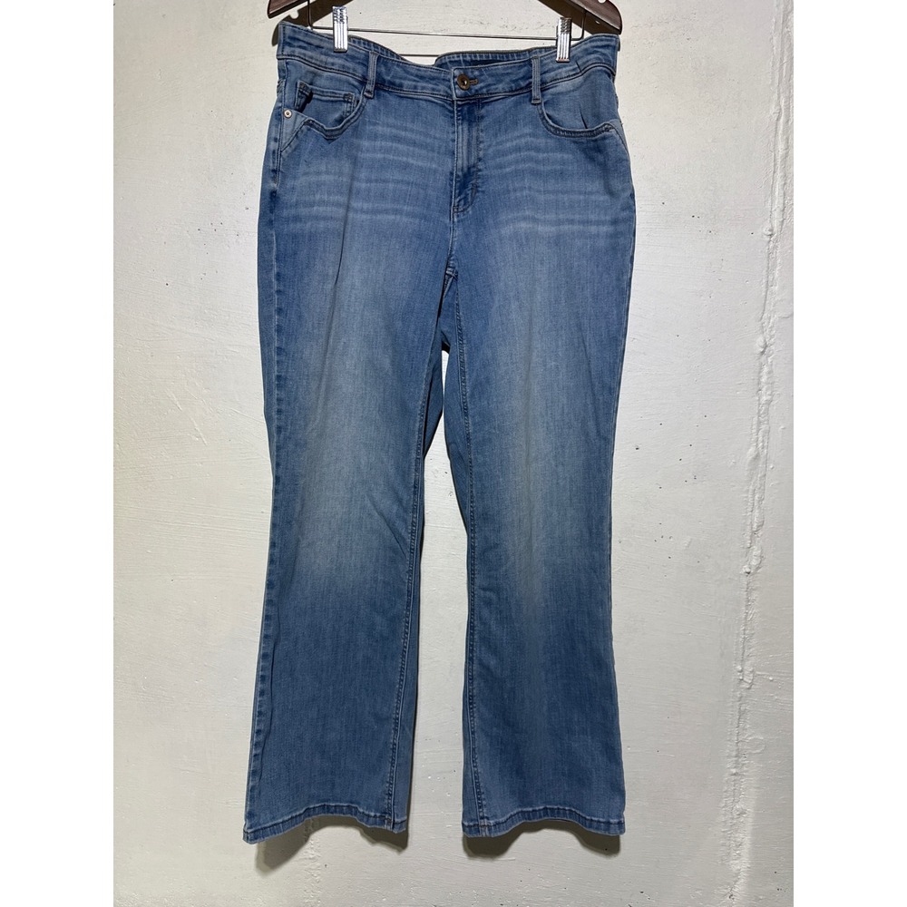 J.Jill Womens 18 Barely Flare Jeans Blue Stretch Cotton Tencel Denim Casual